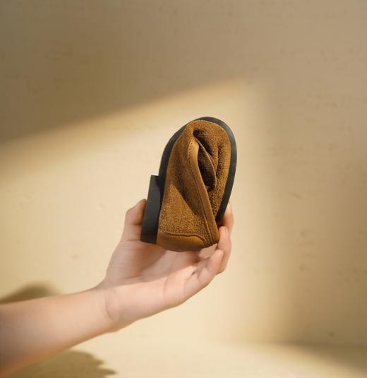 西村名物2025年秋冬新蝴蝶结薄地英伦风一脚蹬懒人豆豆鞋乐福鞋T25CE31741 商品图10