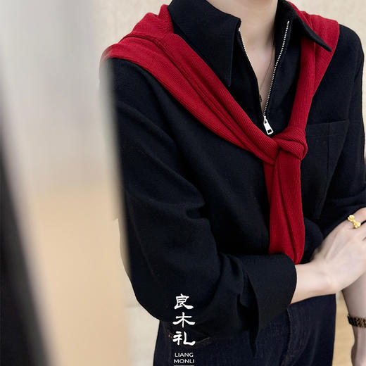 良木礼羊毛拉链衬衫(Q259121) 商品图2