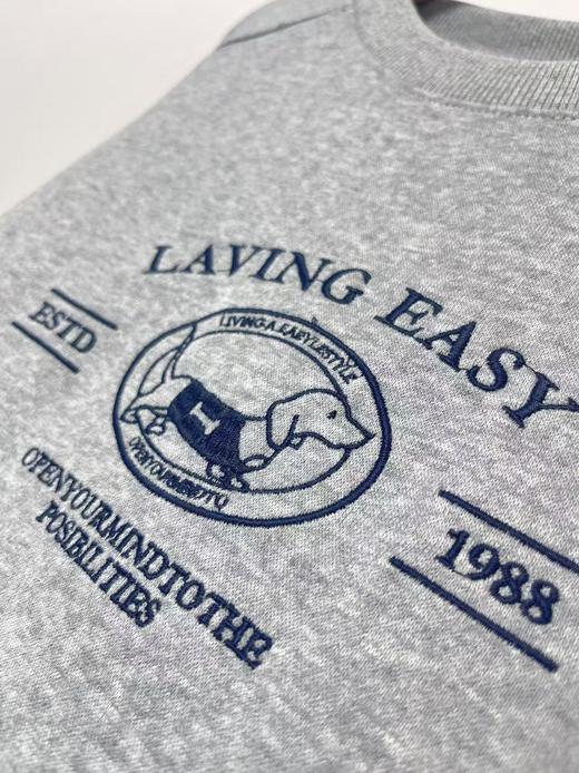 清了！清！不支持退货【自营】【工艺系列卫衣】刺绣款～95%棉重工狗狗字母绣花单件卫衣-喜出 商品图9