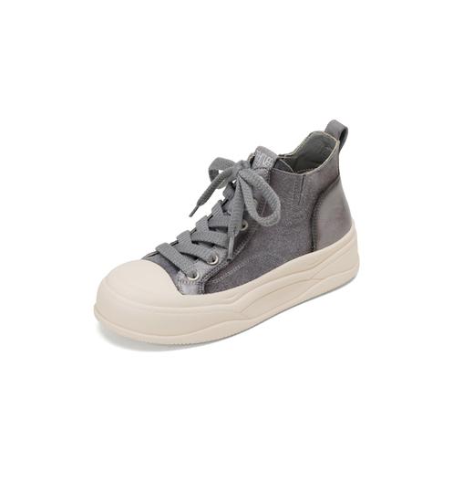 西村名物2025年冬季新款复古牛皮休闲短靴拼接系带休闲马丁靴T25DS49321 商品图13