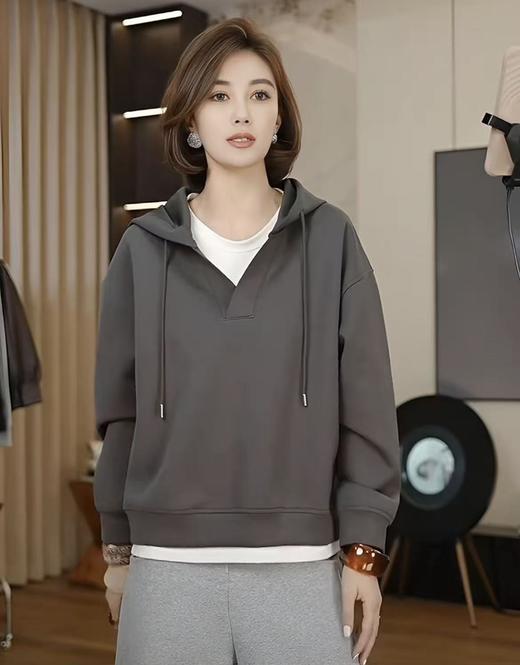 百家好品牌【秋上新】原标原吊牌！！吊牌858元！2222假两件连帽卫衣-喜出 商品图2