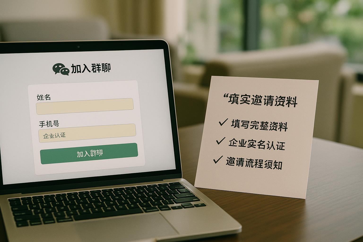 企业微信群聊邀请时需要准备哪些关键资料？