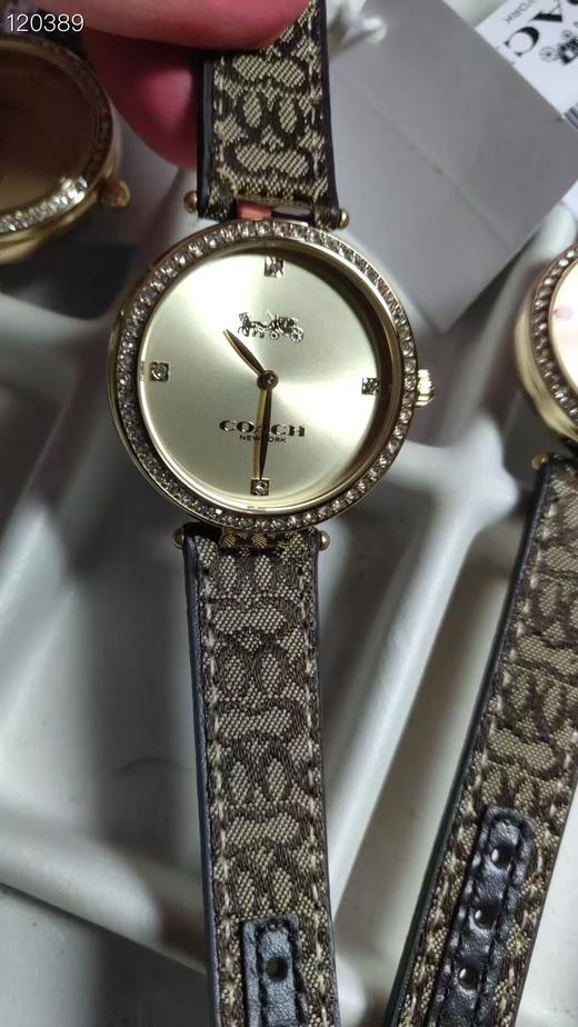 仅此一批，COACH蔻驰手表女款PARK水晶日晖纹老花皮革石英表 送女生礼物 商品图3