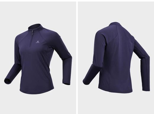 无折扣 KLS半开功能长袖T恤吸湿排汗保暖户外攀登登山徒步女款 加入Polygiene抑菌银离子 商品图5