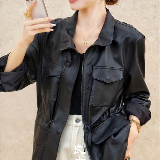 良木礼绵羊皮立领皮衣（Q8137） 商品图1