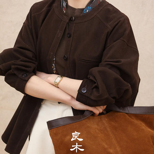 【预售7天】良木礼山羊皮衬衫（Q8136） 商品图4