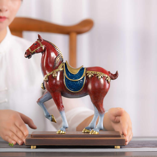 1朱炳仁铜 决胜千里 朱 铜马摆件马到成功非遗铜雕决胜千里铜马 商品图1