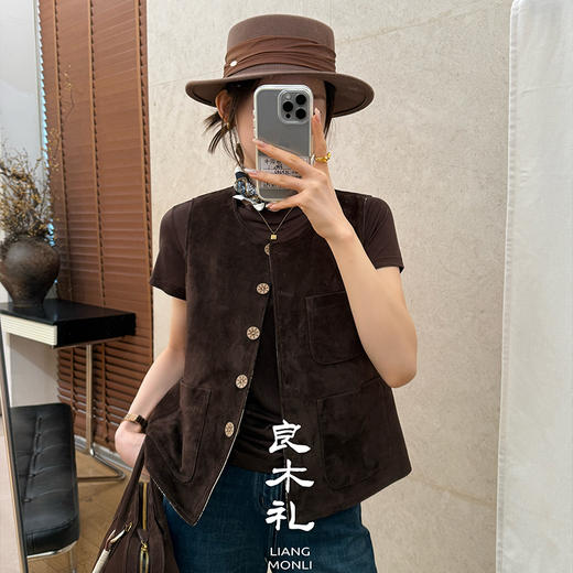 良木礼两面穿羊反绒马甲（Q2584116） 商品图4