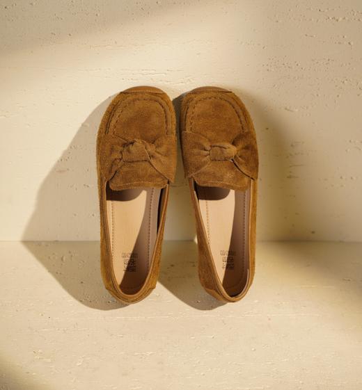 西村名物2025年秋冬新蝴蝶结薄地英伦风一脚蹬懒人豆豆鞋乐福鞋T25CE31741 商品图8
