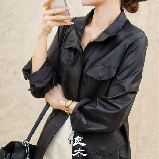 良木礼绵羊皮立领皮衣（Q8137） 商品图4