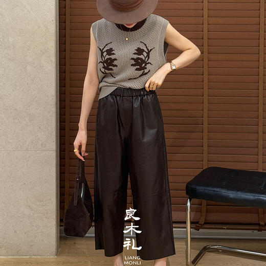 【预售7天】良木礼绵羊皮长裤（Q2584119） 商品图2