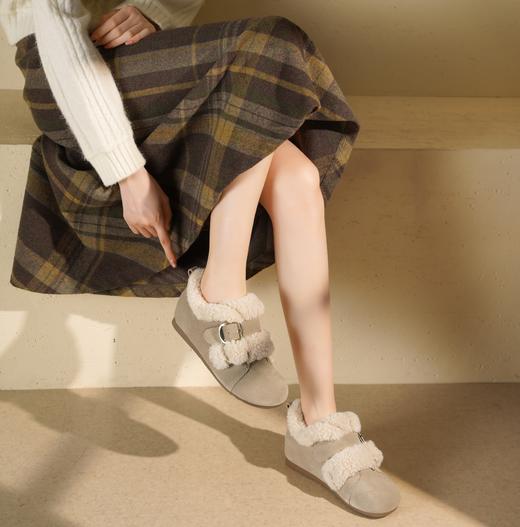 西村名物2025年冬季新款内增高雪地靴吐司勃肯鞋毛毛鞋T25DS49371 商品图3