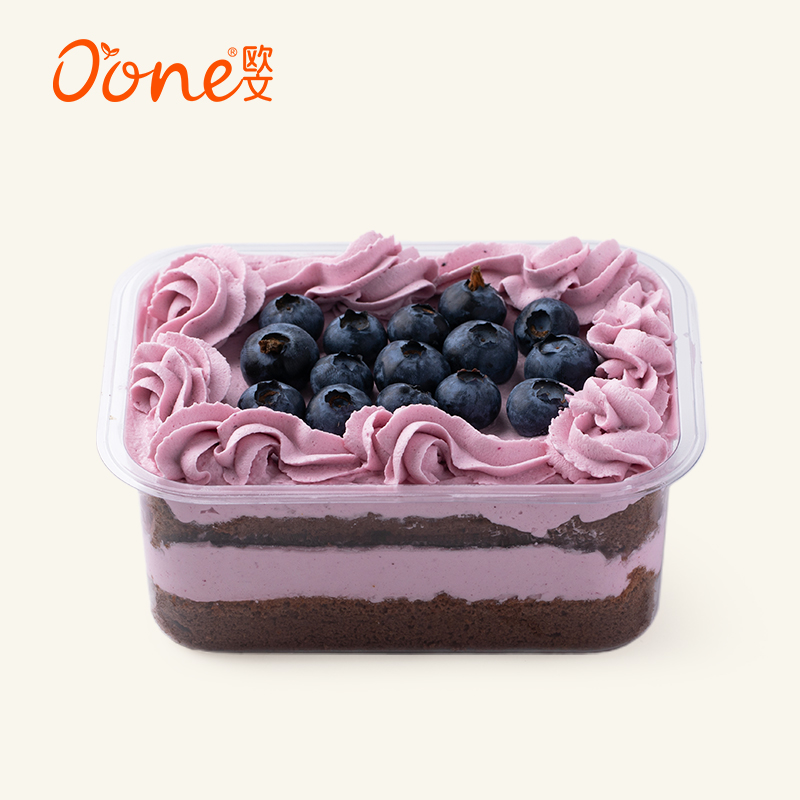 蓝莓奶油盒子蛋糕