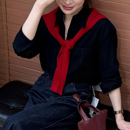 良木礼羊毛拉链衬衫(Q259121) 商品图0