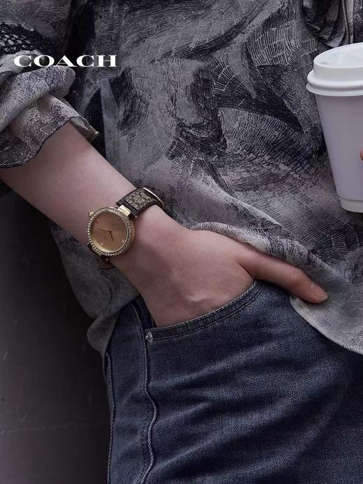仅此一批，COACH蔻驰手表女款PARK水晶日晖纹老花皮革石英表 送女生礼物 商品图5