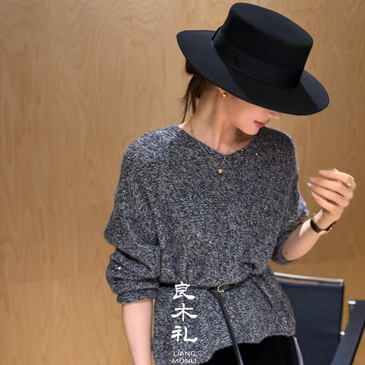 【特价不退不换】良木礼山羊绒V领套衫（Q2584513） 商品图3