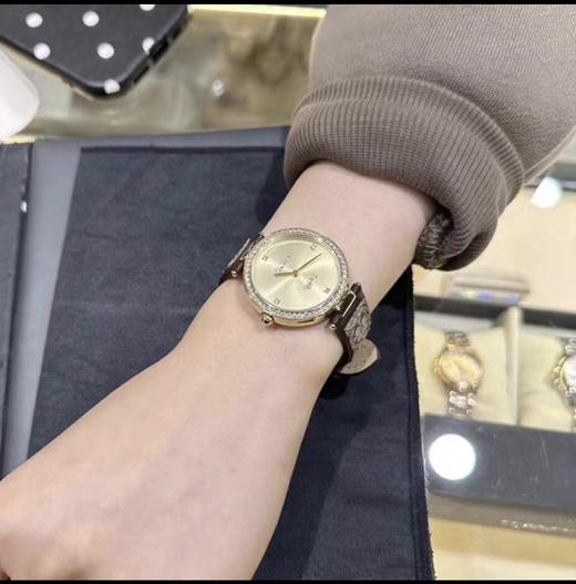 仅此一批，COACH蔻驰手表女款PARK水晶日晖纹老花皮革石英表 送女生礼物 商品图7