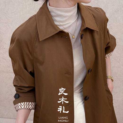 【特价不退不换】【预售7天】良木礼休闲风衣（Q2592840） 商品图4