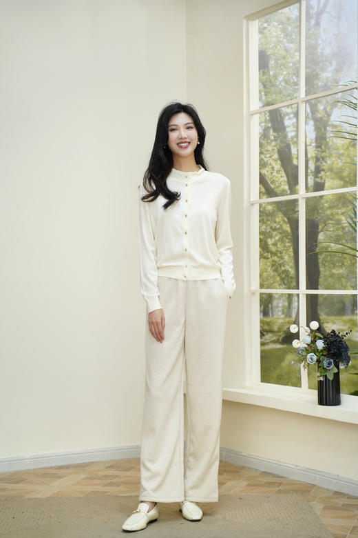 现货秒发 臣禾	【小美满开衫】木耳边领羊毛衬衫可机洗100%绵羊毛针织开衫 	JZ253090675 商品图10