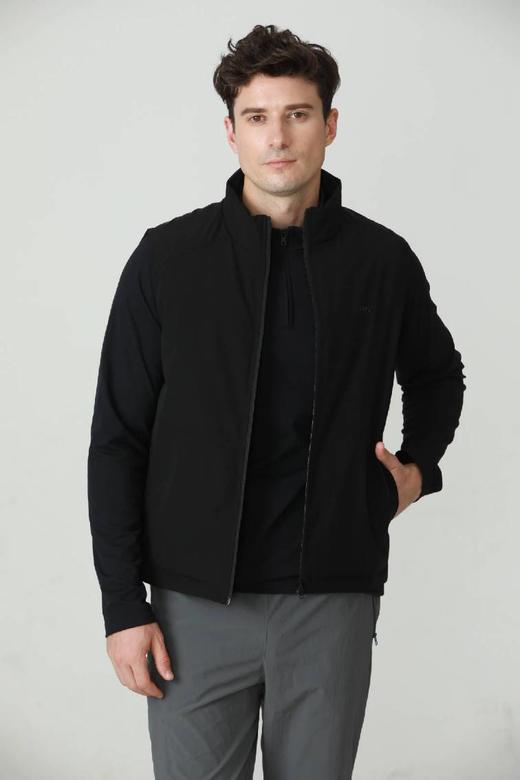 SANY男士短款立领轻量保暖羽绒马甲320C-黑色 商品图1