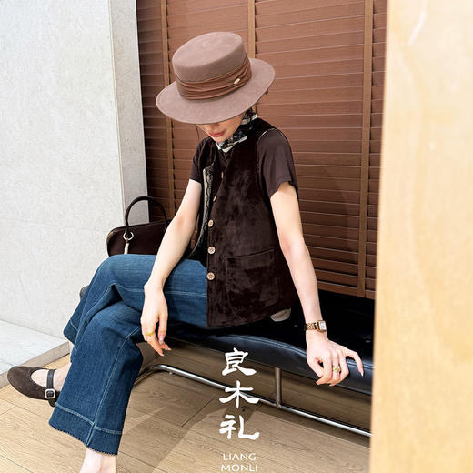 良木礼两面穿羊反绒马甲（Q2584116） 商品图2