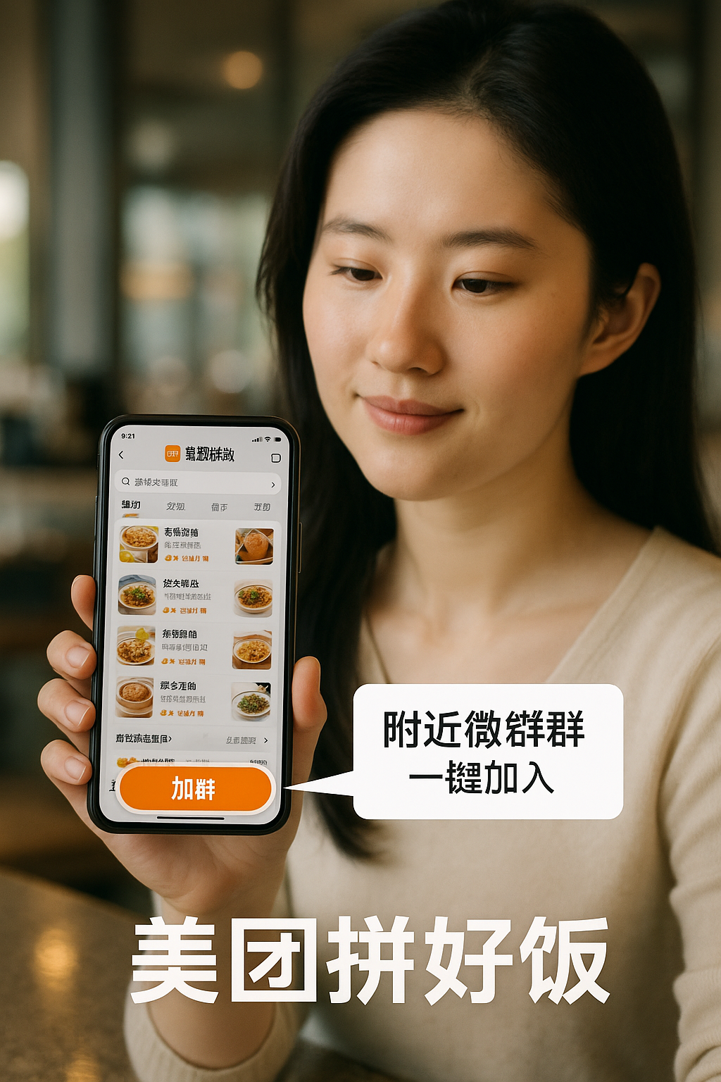 利用美團(tuán)拼好飯小程序高效加入附近微信群方法
