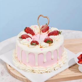 【草莓姑娘2】叮当CAKE爆款生日蛋糕-鲜果奶油蛋糕