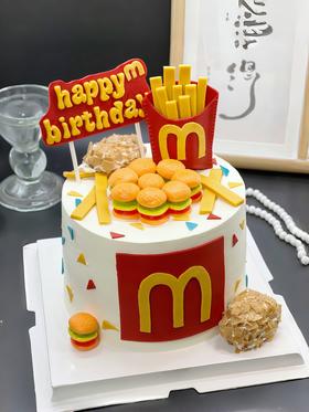 【麦麦汉堡蛋糕】叮当CAKE爆款生日蛋糕