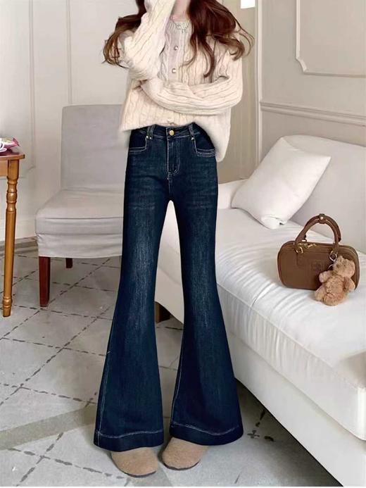 【爆款牛仔】2025秋季新品～9878微喇裤高弹力显瘦牛仔裤-喜出 商品图1