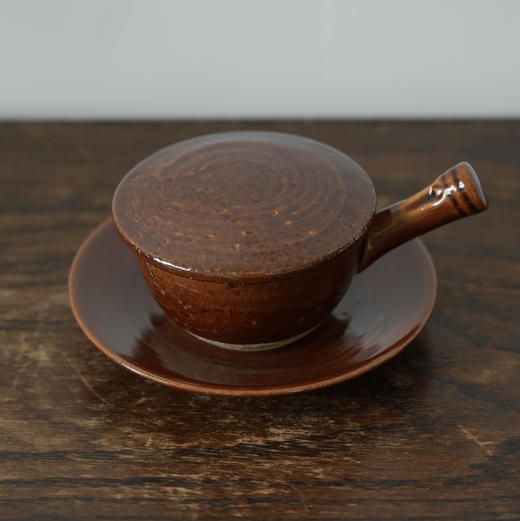 日本中古红陶盖杯茶道具3pcs 可直火 商品图0