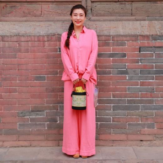 【抖音专属】新中式衬衣+阔腿裤（25810085+25809086-长春） 商品图3