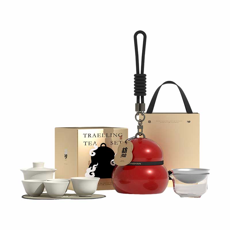 JD-NSXS-南山先生泡茶壶高配版红色葫芦随身茶具