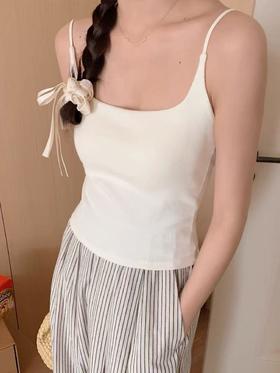 【品质美背】莫代尔～702（升级版）白色免穿内衣一体杯背心-喜出