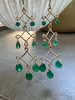 SpoiledBrat Jewelry Chandelier系列 | 长款三层吊灯绿玉髓耳环 商品缩略图0