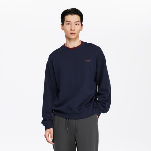 oneup撞色双层领套头卫衣 商品图0