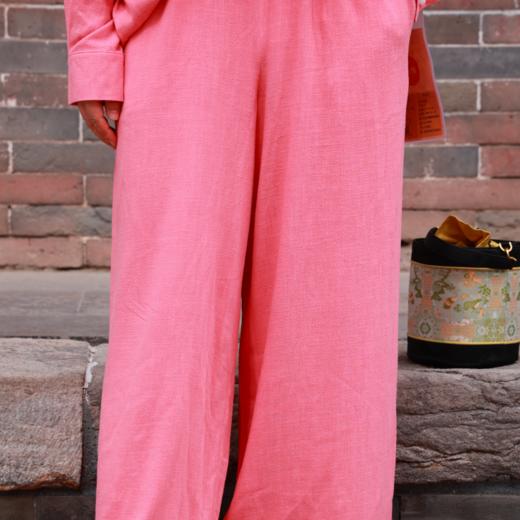 【抖音专属】新中式衬衣+阔腿裤（25810085+25809086-长春） 商品图5