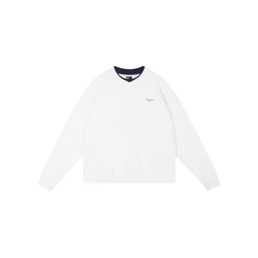 oneup撞色双层领套头卫衣 商品图6