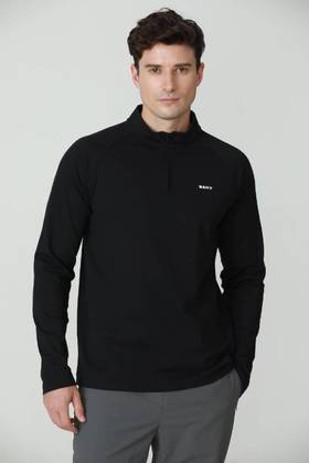 SANY休闲男士保暖抓绒衫320C-黑色