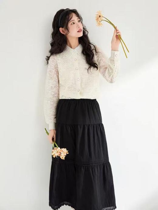 【秋上新】2025新品6937蕾丝拼接有内衬半身裙-喜出 商品图3