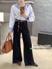 1.22限时秒杀！不支持退货【爆款牛仔】2025秋季新品～四面弹85518单宁蓝长款拖地小开叉牛仔裤-喜出 商品缩略图0