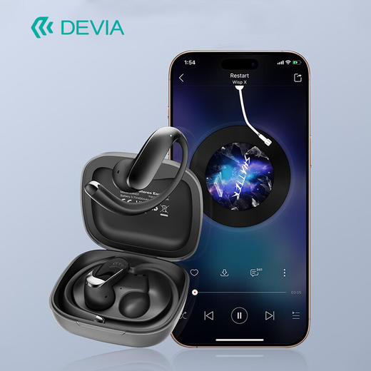 迪沃DEVIA蓝牙耳机OWS AI开放式翻译耳机天机500挂耳式无线长续航 商品图3