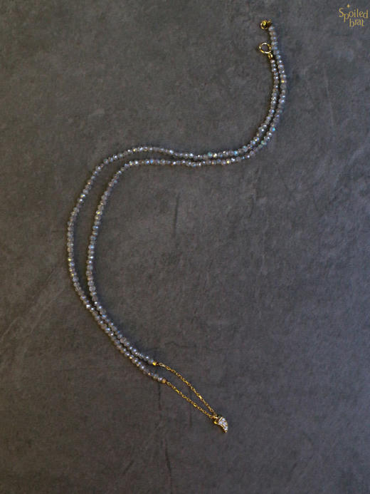 SpoiledBrat Jewelry18k金钻石小镰刀项链 商品图2