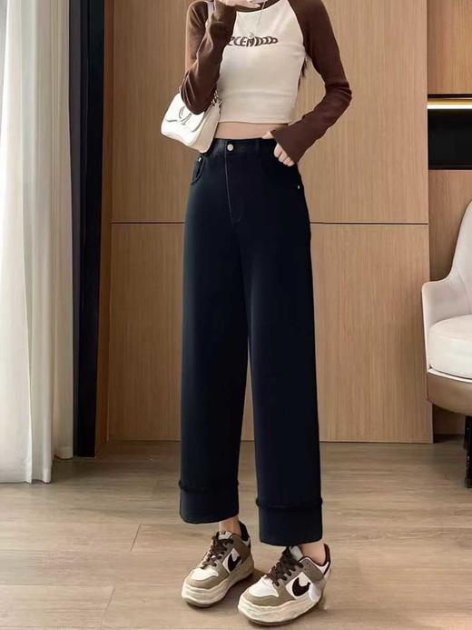 女王节抢购价-不支持退 不支持退货【秋上新】烟管裤～2706小个子秋季毛边裤型超好看显瘦休闲裤-喜出 商品图0