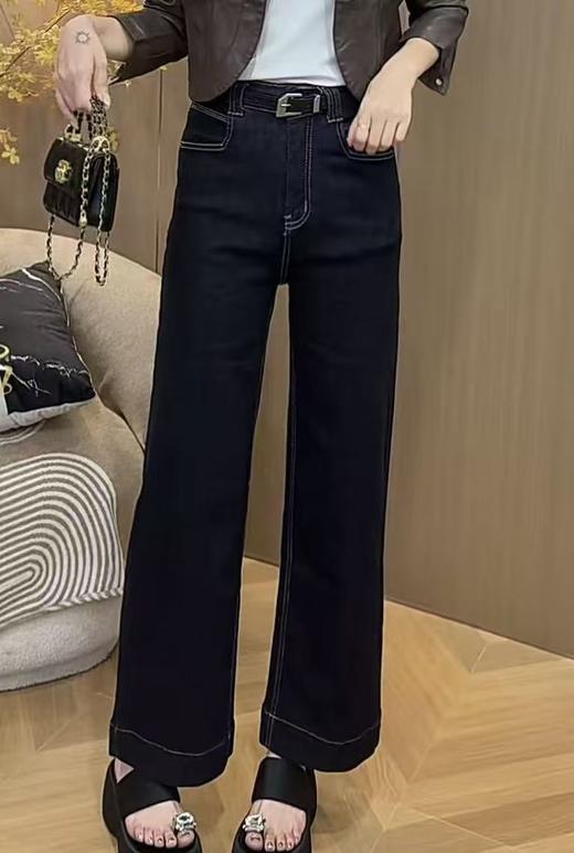 【爆款牛仔】2025秋季新品～7725单宁蓝窄版小个子牛仔直筒裤-喜出 商品图3