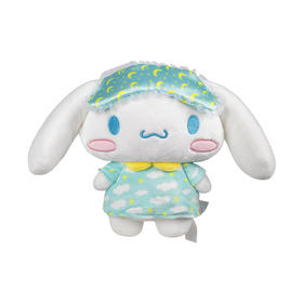 Jazwares 8英寸Cinnamoroll 玉桂狗萌趣毛绒玩偶（云朵睡裙）