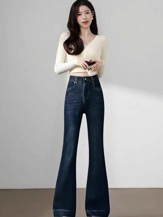 【爆款牛仔】2025秋季新品～9878微喇裤高弹力显瘦牛仔裤-喜出 商品图2