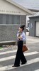 1.22限时秒杀！不支持退货【爆款牛仔】2025秋季新品～四面弹85518单宁蓝长款拖地小开叉牛仔裤-喜出 商品缩略图5
