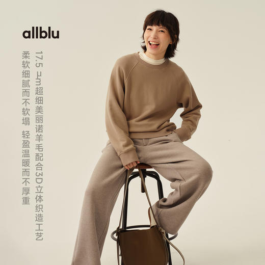 【冬Vol.0】allblu女装【3D羊毛】25冬"比普通羊毛更软糯丰厚"女士针织卫衣ZY 商品图1