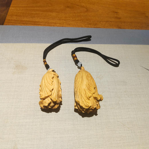 白菜°大/小款黄杨木挂件 商品图0