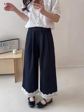 418良粉节|2026 活动爆款【自营】冰点价！退货勿拍【爆款牛仔】2025秋季新品~韩系爆款蕾丝拼接牛仔裤-喜出